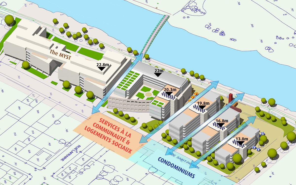 2175 Saint-Patrick - transparence et perméabilité du tissu urbain - laboratoire de simulation urbaine